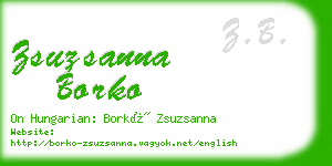 zsuzsanna borko business card